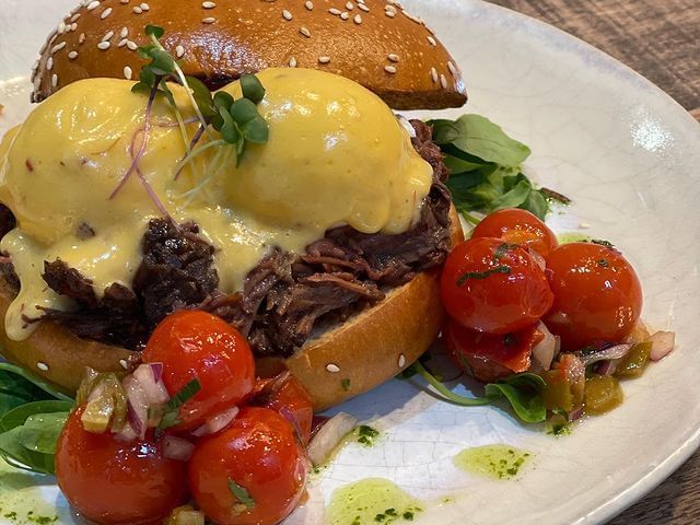 Delicious cheeseburger served in Hardware Societe at Brady Apartment Hotel Hardware Lane