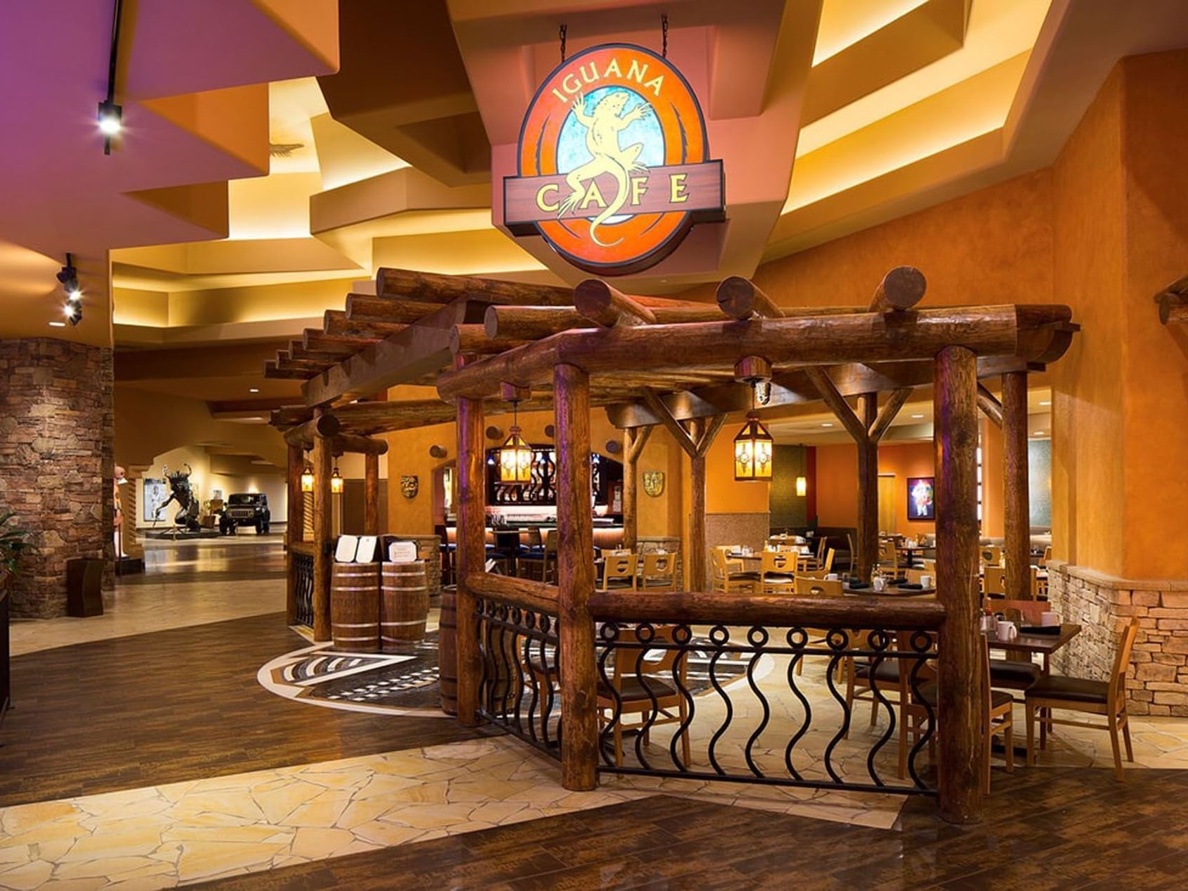Iguana Cafe restaurant at the Hilton Santa Fe Buffalo Thunder Hotel.