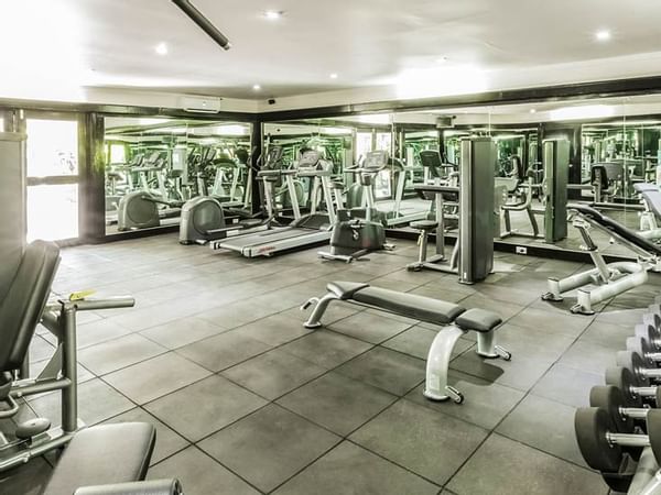 Interior of a fully-equipped Gym area at Tokatoka Resort