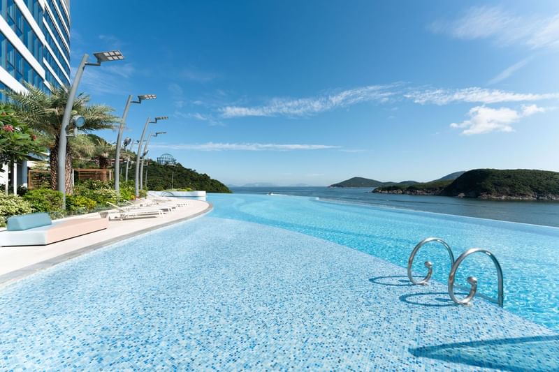 Pool area at Fullerton Ocean Park Hotel