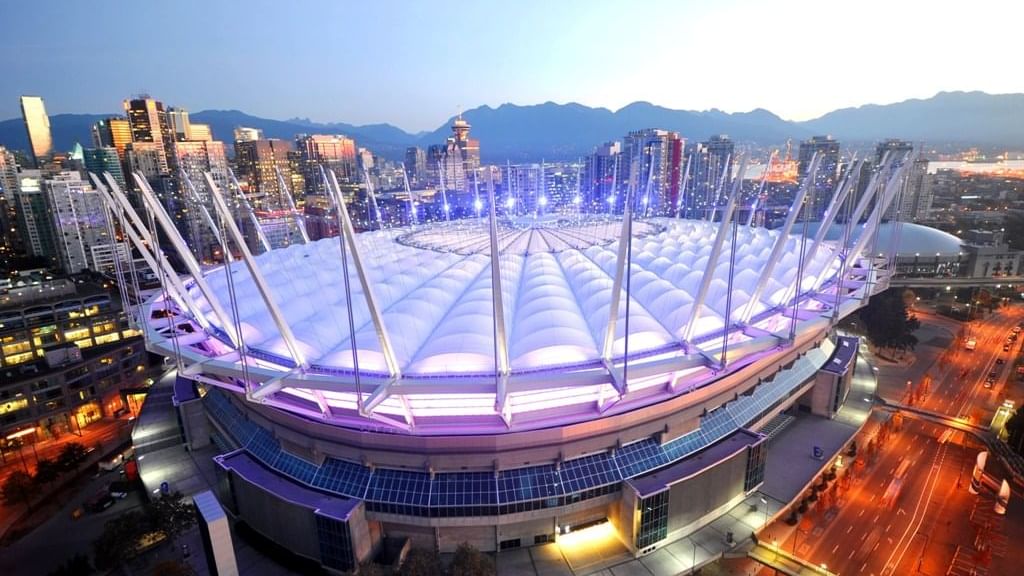 BC Place with skyine of downtown Vancouver