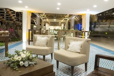 Interior of the lobby area with comfy sofas at Villa Premiere Boutique Hotel & Romantic Getaway