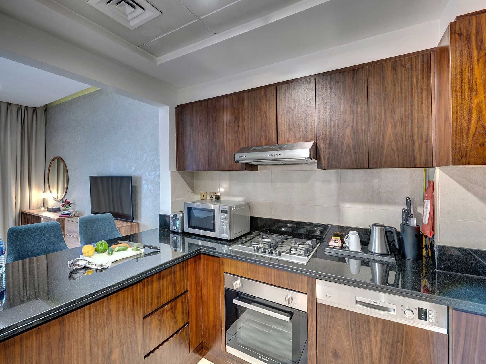 مطبخ في سها بارك للشقق الفندقية