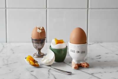 Eggs served in Wine Bar & Bistro at The Sparrow Hotel