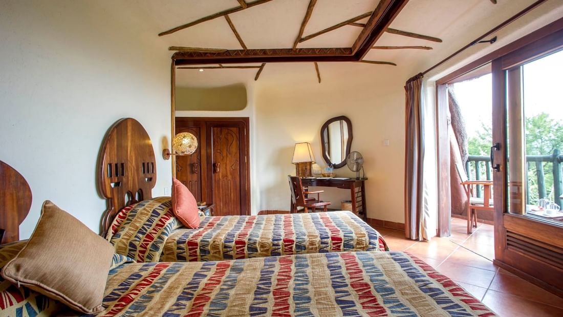 Interior of the standard Room at Serengeti Serena Safari Lodge