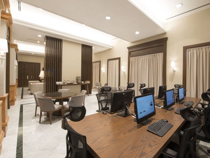 Workstations in the Business Center at Fiesta Americana Mérida