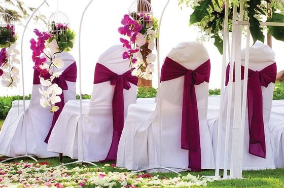 Chairs in a weeding ceremony at The Federal Kuala Lumpur
