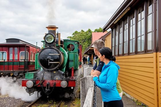 A Couple at the train station near Strahan Village