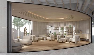 Lobby lounge area in The Library at U Hua Hin