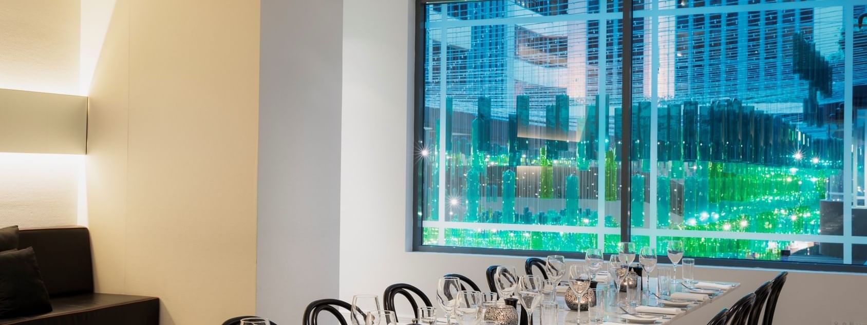 Group Dining table in Lane Restaurant at Novotel Melbourne