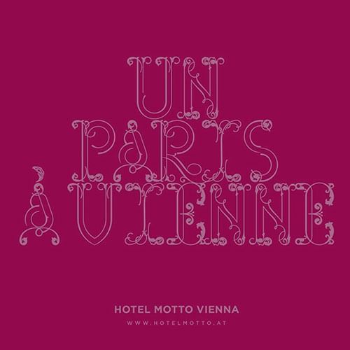 Paris image background used at Hotel Motto Vienna
