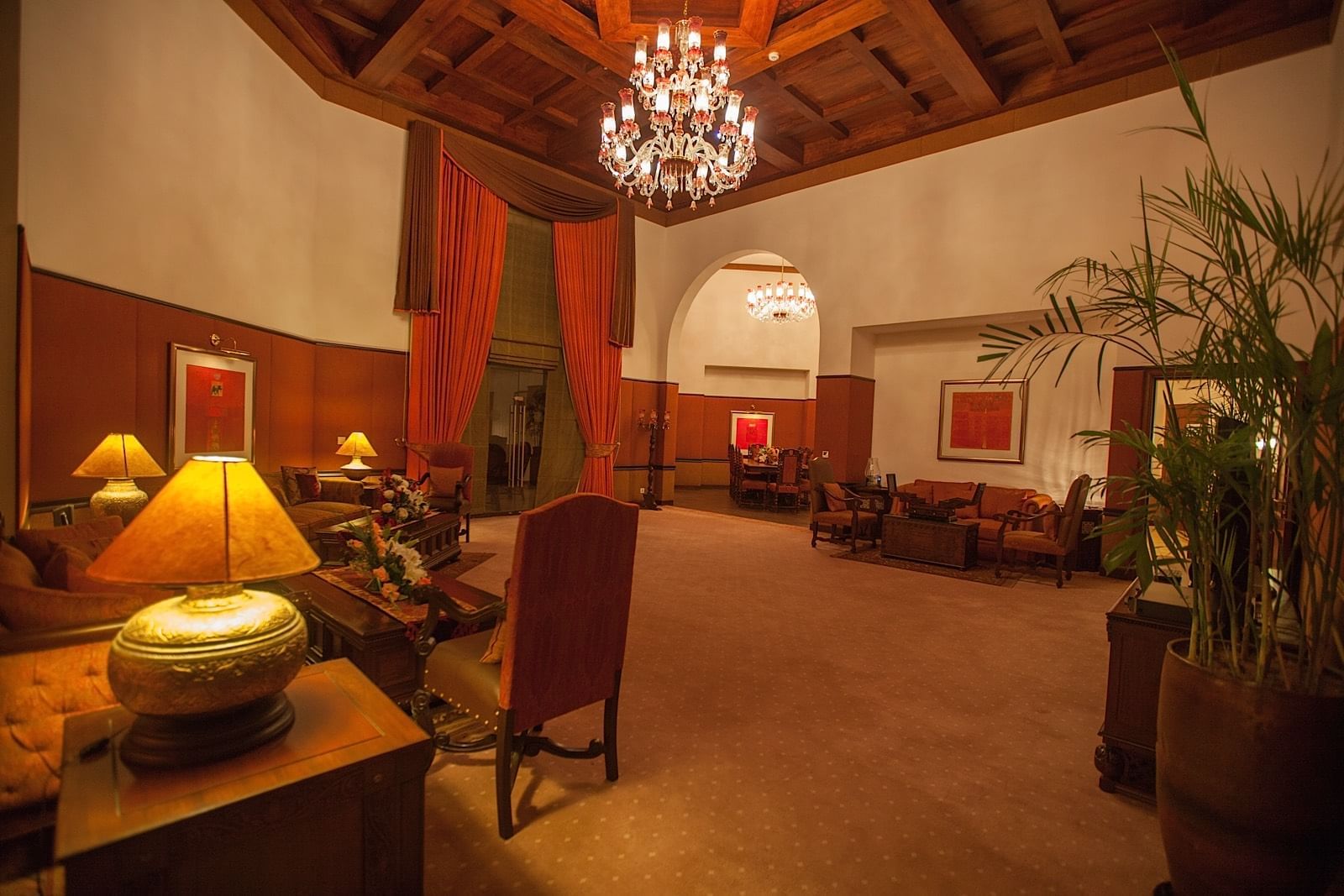 Interior view of Wild Rice restaurant at Islamabad Serena Hotel