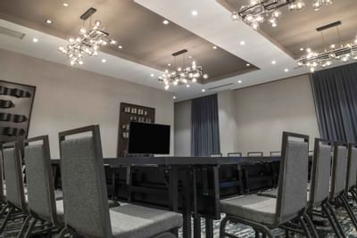 chairs at a conference table