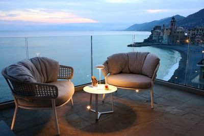 Terrace with sea view at Sublimis Boutique Hotel Camogli
