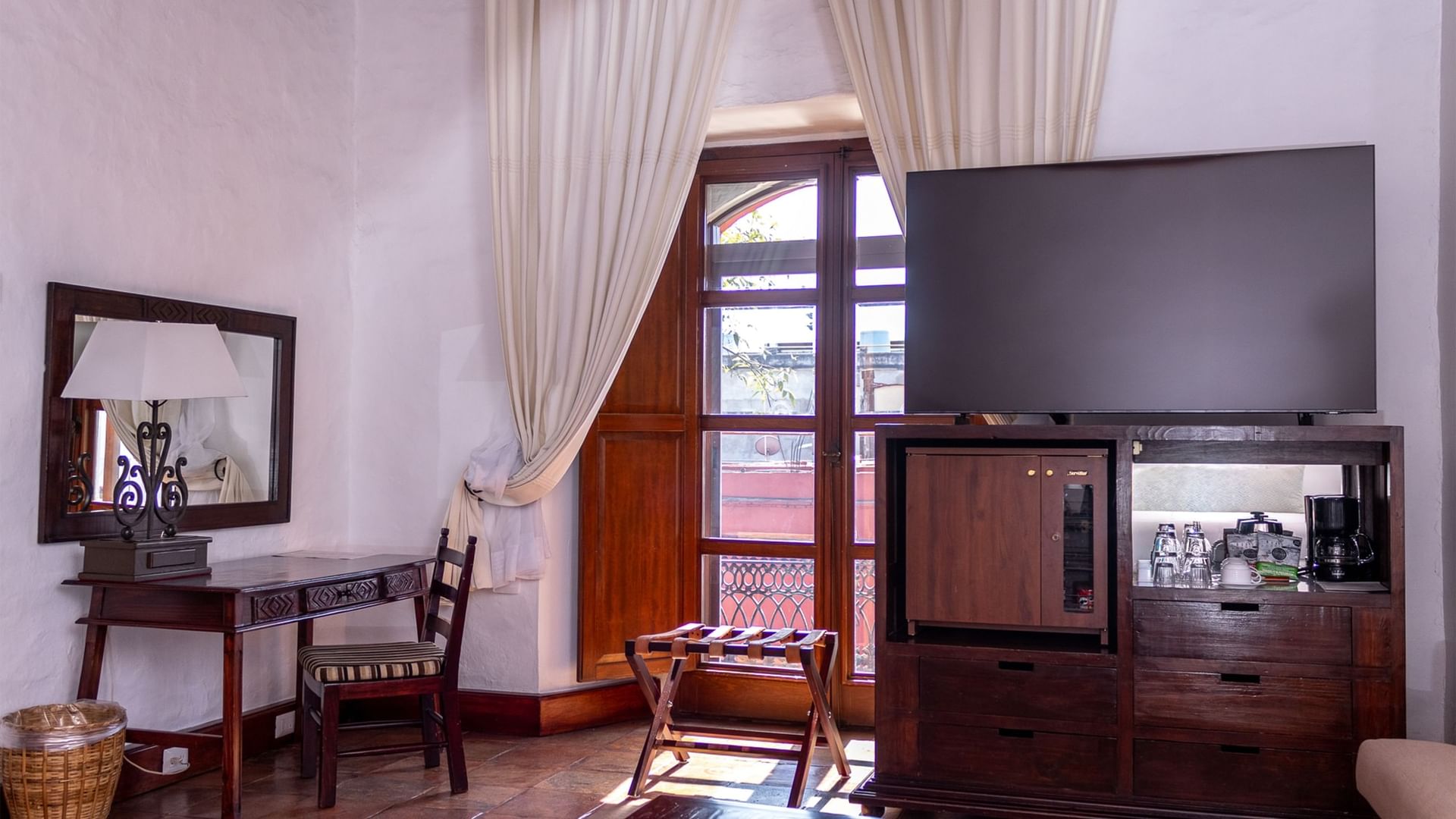 Interior of a 2 Double Grand Class room at Quinta Real Oaxaca in Oaxaca de Juarez.
