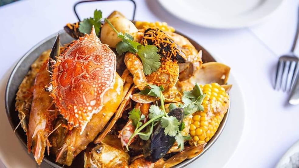 CJ's Crab Shack & Grill Seafood dish