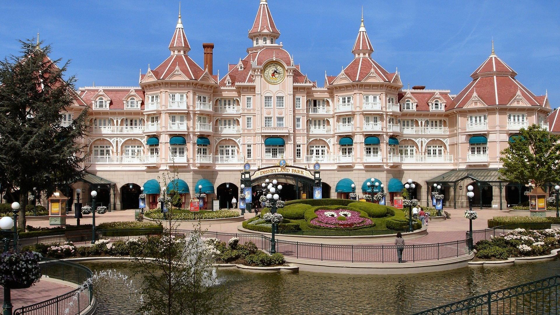 The exterior of Paris Disneyland near The Originals Hotels