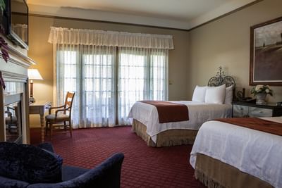 Twin beds of Courtyard Balcony Double, The Herrington Inn & Spa