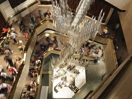 High-angle view of Glenbow Museum near Hotel Clique Calgary