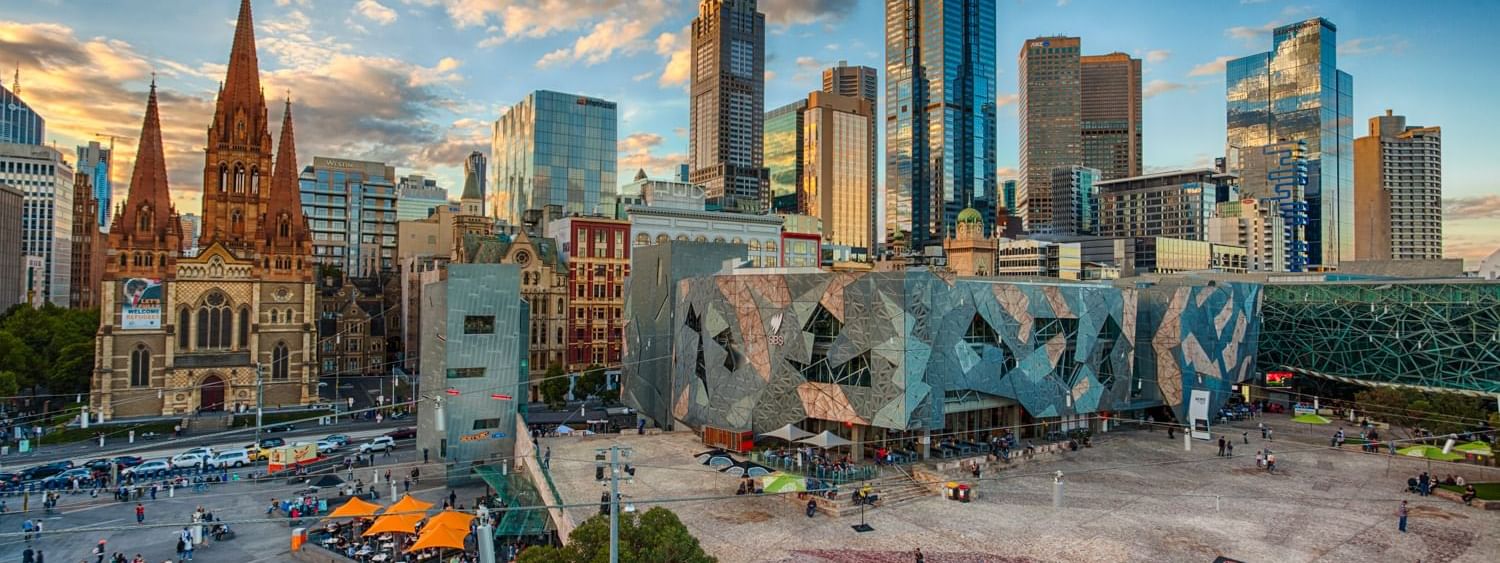 Federation Square Melbourne CBD nearby Mercure Welcome Hotel