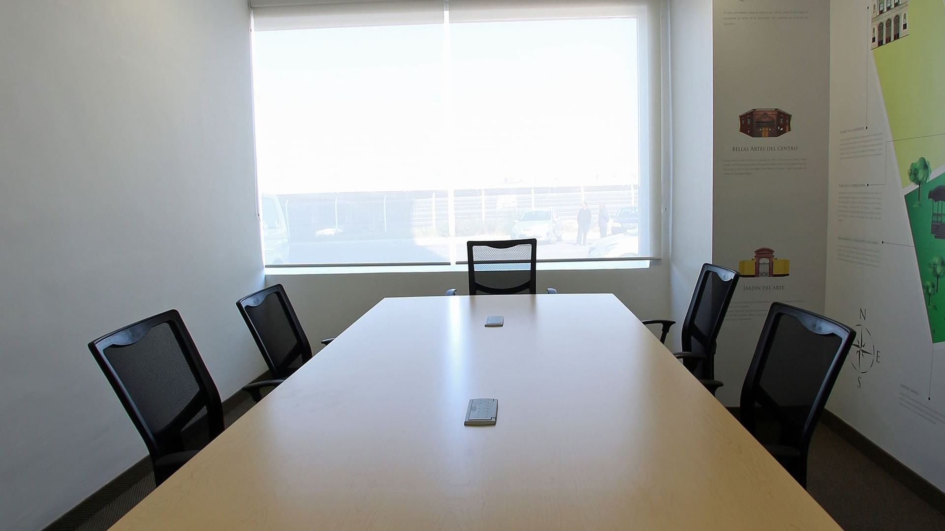 Close-up of Boardroom table at One Querétaro Centro Sur