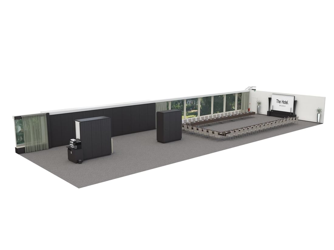 3D plan of Park Ballroom venue at The Hotel Brussels