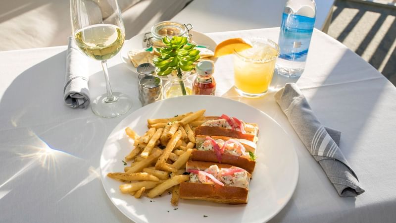 A dish served in a Hotel room at WaterColor Inn