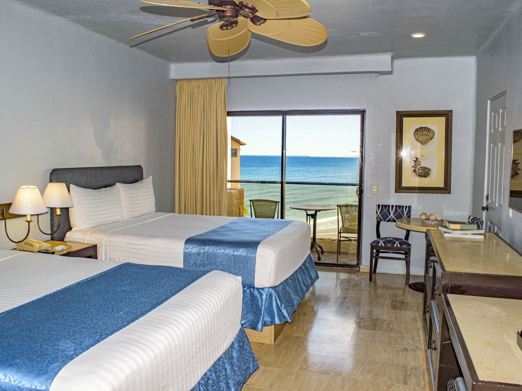 Twin Beds in Deluxe Double Queen Room at Peñasco del Sol Hotel
