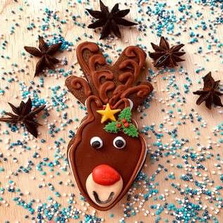 A Reindeer frosted cookie & sprinkles at Ajman Hotel