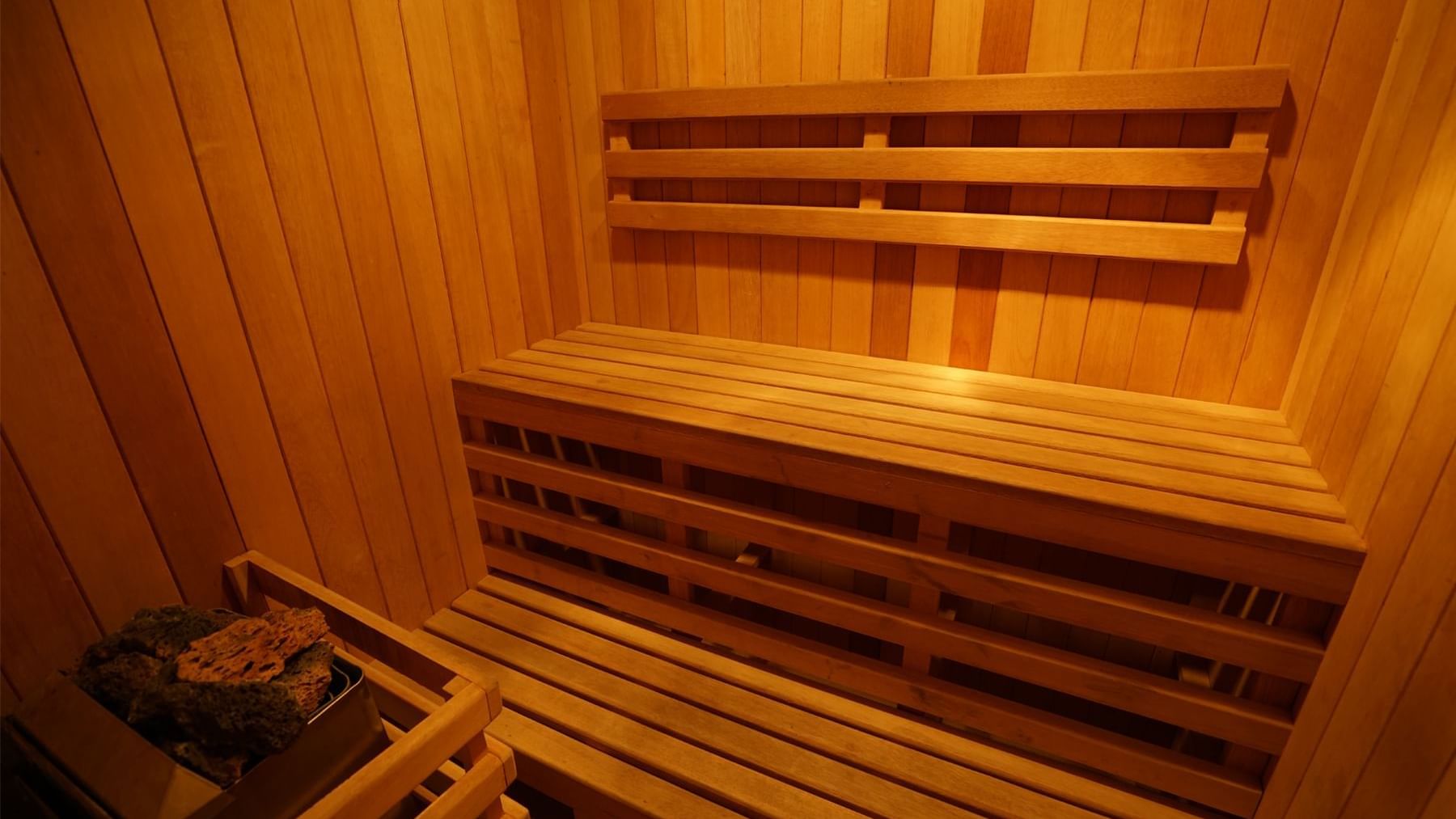 Sauna room interior in a Spa at Gamma Xalapa Nubara