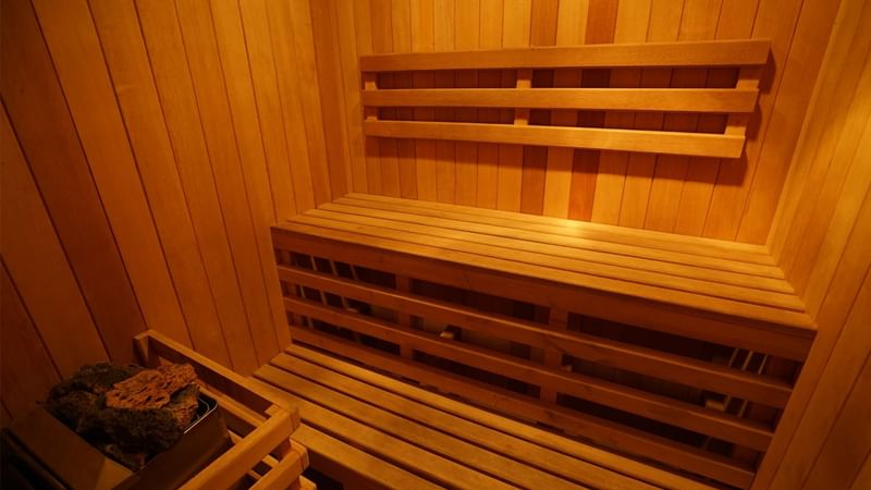 Sauna room interior in a Spa at Gamma Xalapa Nubara