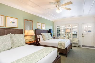 Deluxe Patio Queen Room with two beds at Pine Inn