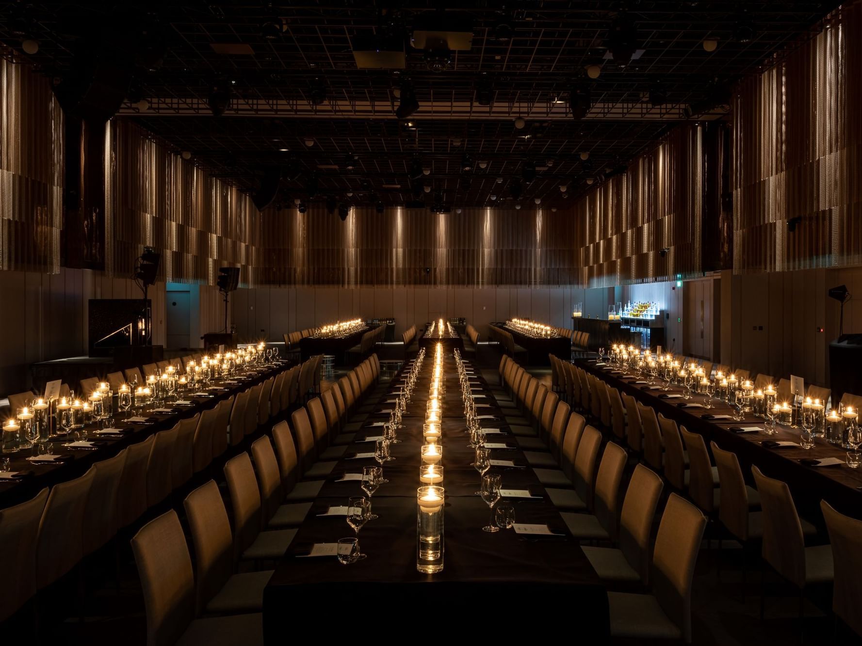 Dining table setup for a wedding held at The Londoner Hotel