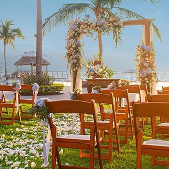 chairs and best weeding place at Sunset Plaza Beach Resort