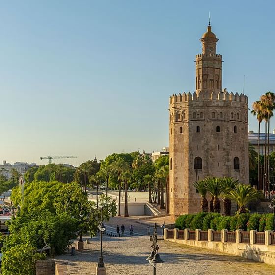 View of the Torre del Oro near Marbella Club Hotel