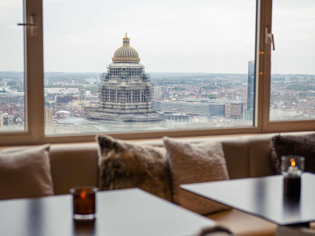 View on the Palais de Justice from the panorama lounge.