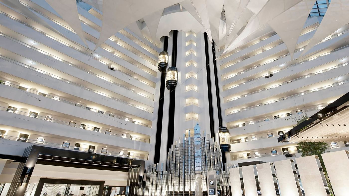 Interior of the lobby area at Crown Hotels