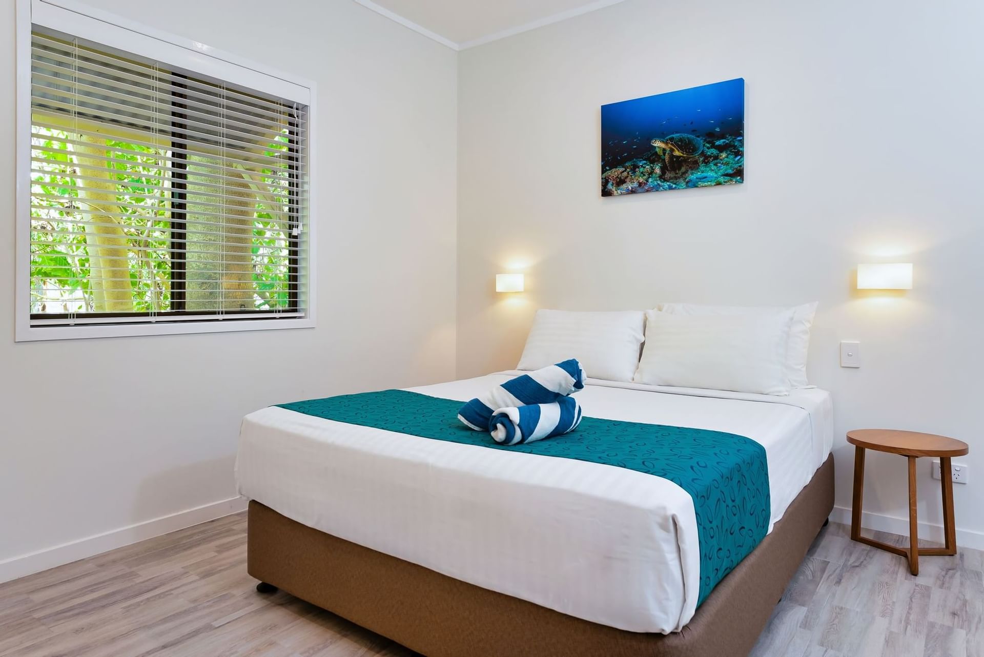 Turtle Room with a king size bed at Heron Island Resort
