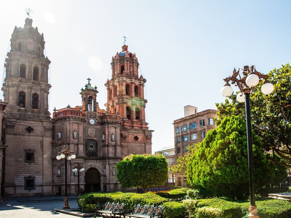 San Luis Potosí Cathedral & garden near La Colección Resorts