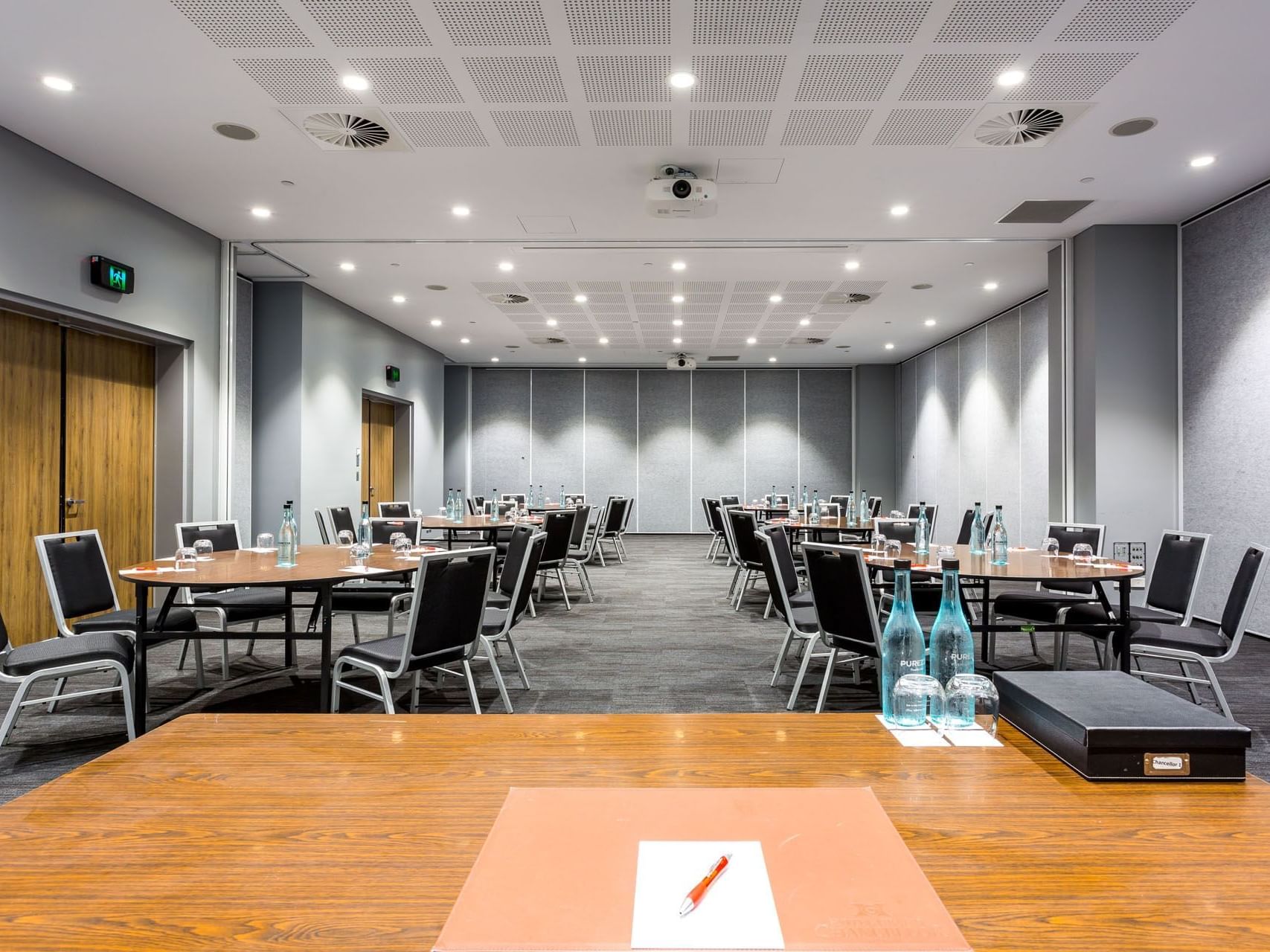 Cabaret set-up in Chancellor 1&2 at Grand Chancellor Brisbane