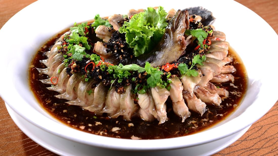 Steamed whole eel served in Grand Imperial at Sunway Resort