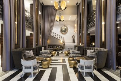 Luxurious Art Deco Lobby of the Empire Hotel New York