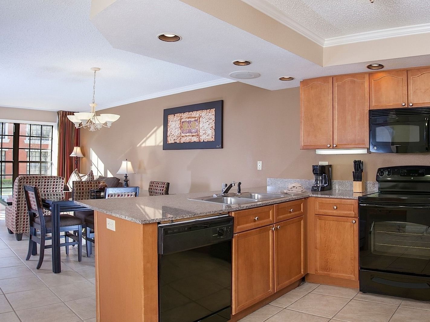 Kitchen, two bedroom deluxe suite at Legacy Vacation Resorts