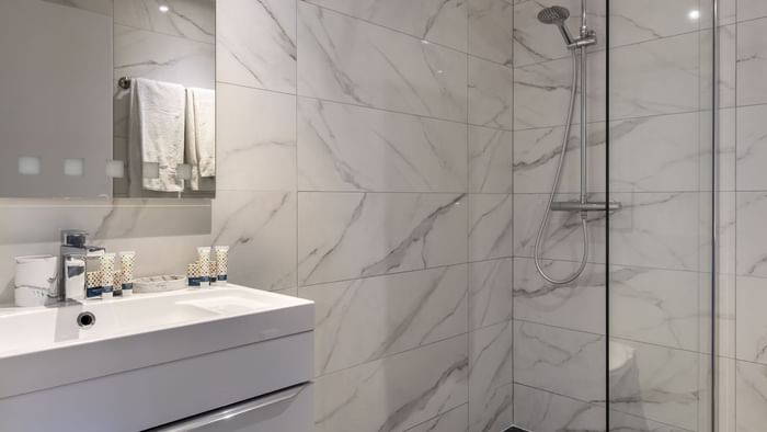 Interior of a bathroom at Hotel de la balance