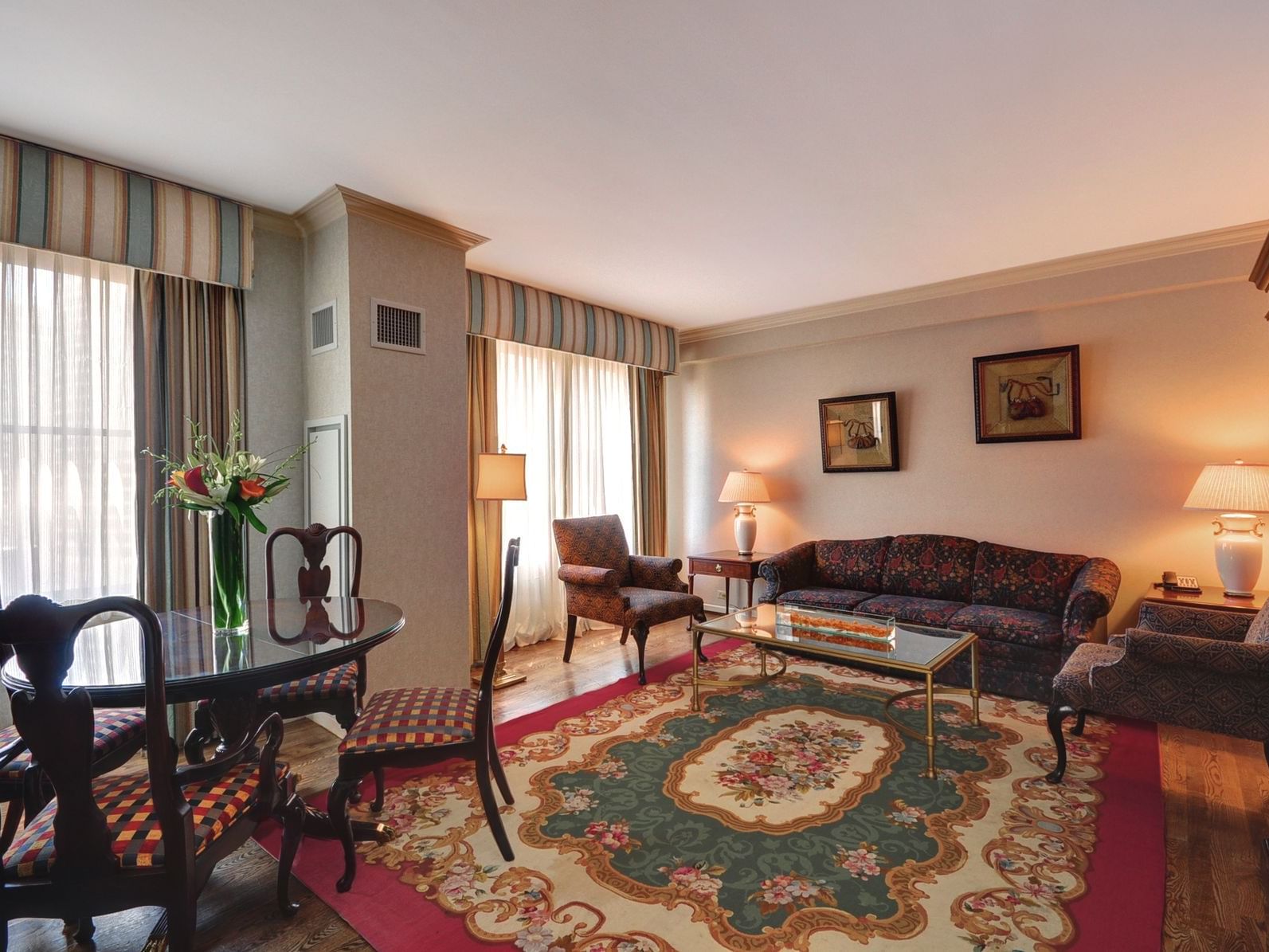 Livingroom area of the Junior Suite Room at The Whitehall Hotel