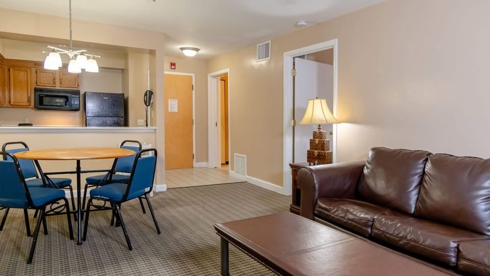Living Area of One-Bedroom Accessible Suite at Brigantine Beach