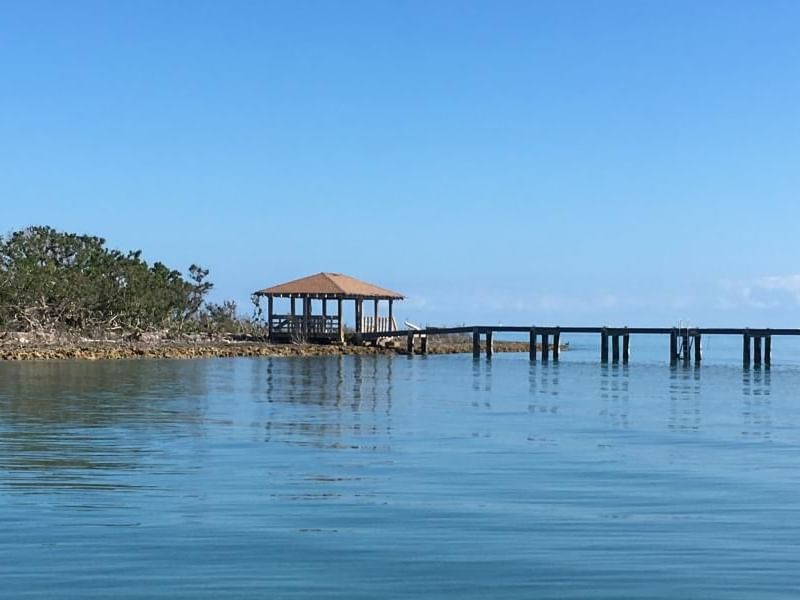 A distance view of Indian Key Historic State Park Dock near Bayside Inn Key Largo