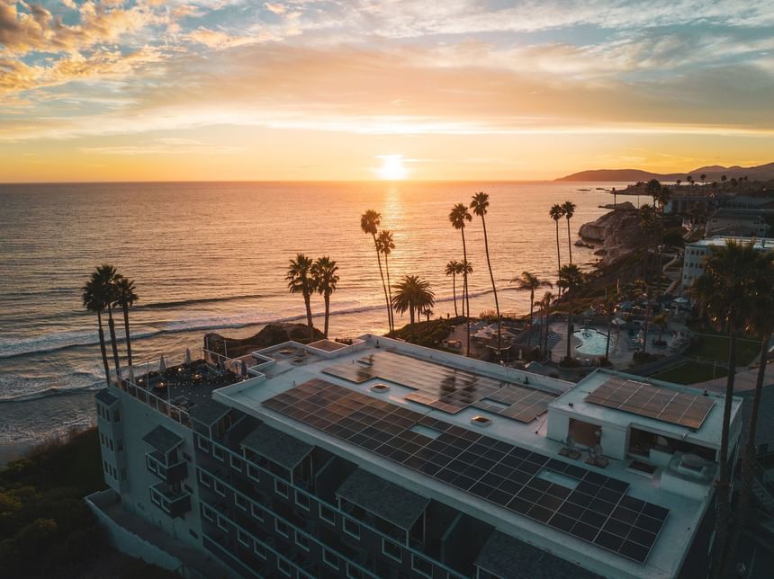Aerial view of the SeaCrest OceanFront Hotel Pismo Beach CA 
