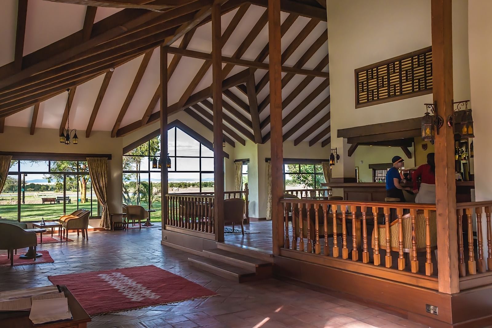 Interior of the Water Hole Bar at Sweetwaters Serena Camp