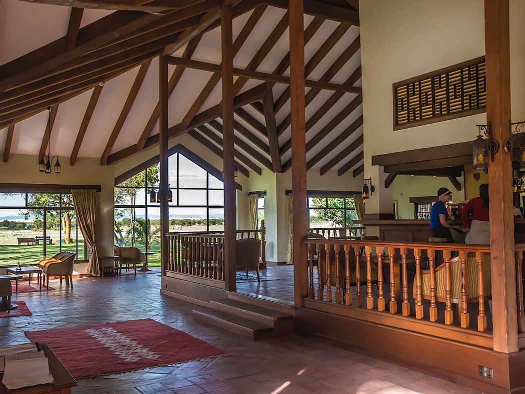 Interior of the Water Hole Bar at Sweetwaters Serena Camp